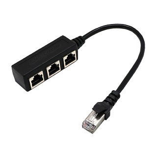 Ethernet RJ45 Cable Adapter 1 Male To 2 / 3 Female Splitter Port LAN Network